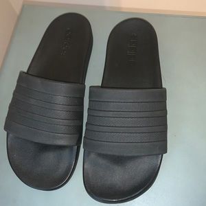 Black Adidas slides